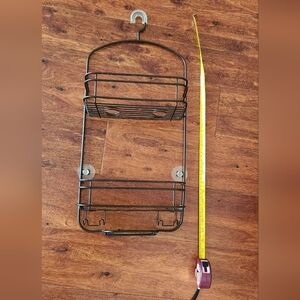 Black Metal Shower Caddy with Suction Cups